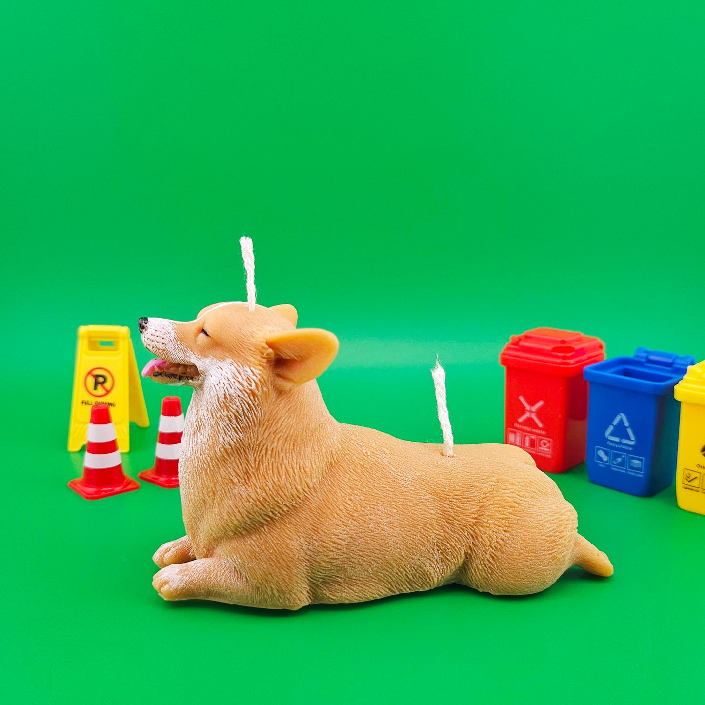 Handmade candle|candle gifts|Corgi Candle|Scented candle | Welsh Corgi | dog lover | pillar candle | Corgi | Smiling Corgi Gifts