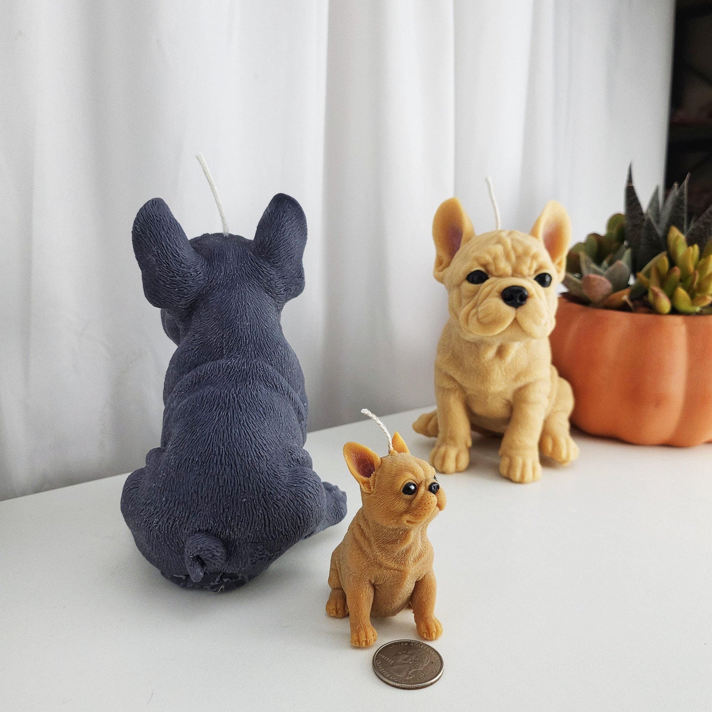 Large French Bulldog Candle | Handmade Candle | Candle Gifts |Frenchie|Scented Candle | French Bulldog | Dog Lover | Pillar Candle |
