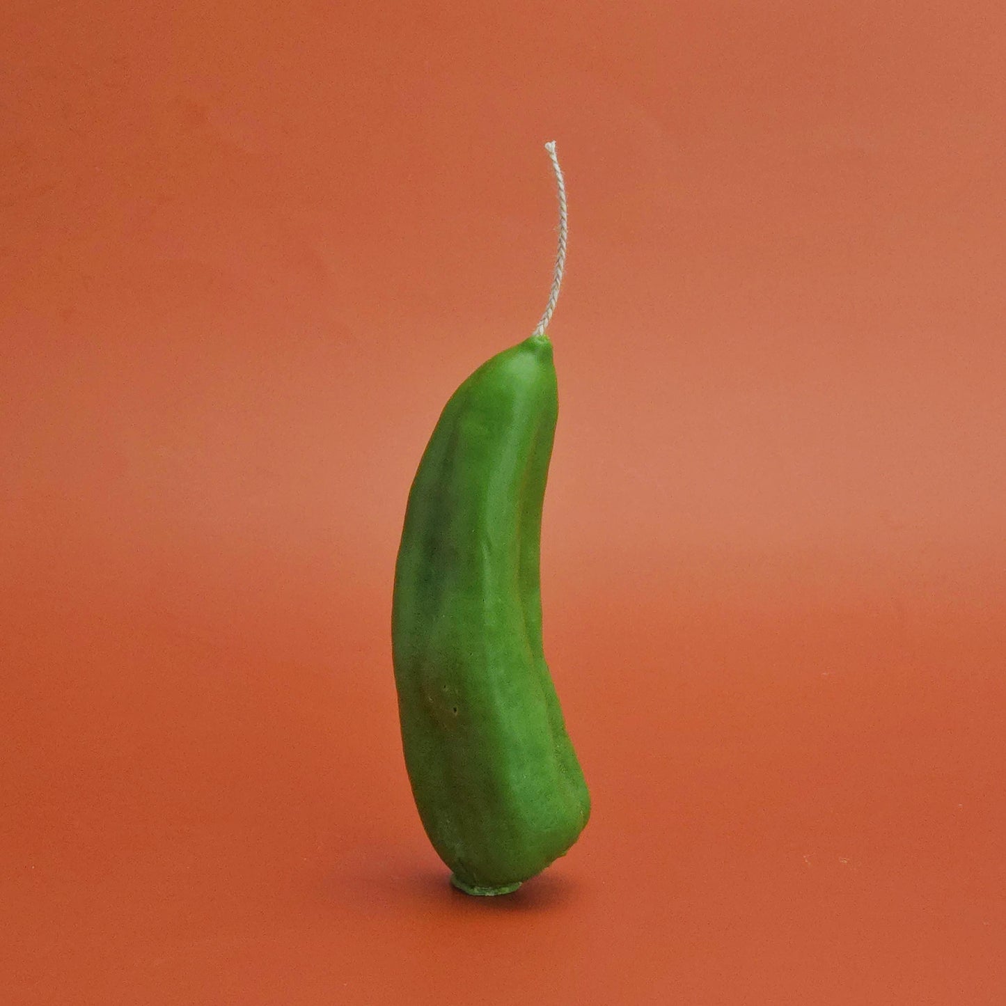 anaheim pepper candle, two green peppers, pillar candle, handmade candle, vegan candle, chili candle, funny candle, pepper shaped candle, food shaped candle, scented candle, pepper candle with wick, soy wax candle, funny gifts, birthday candle gift