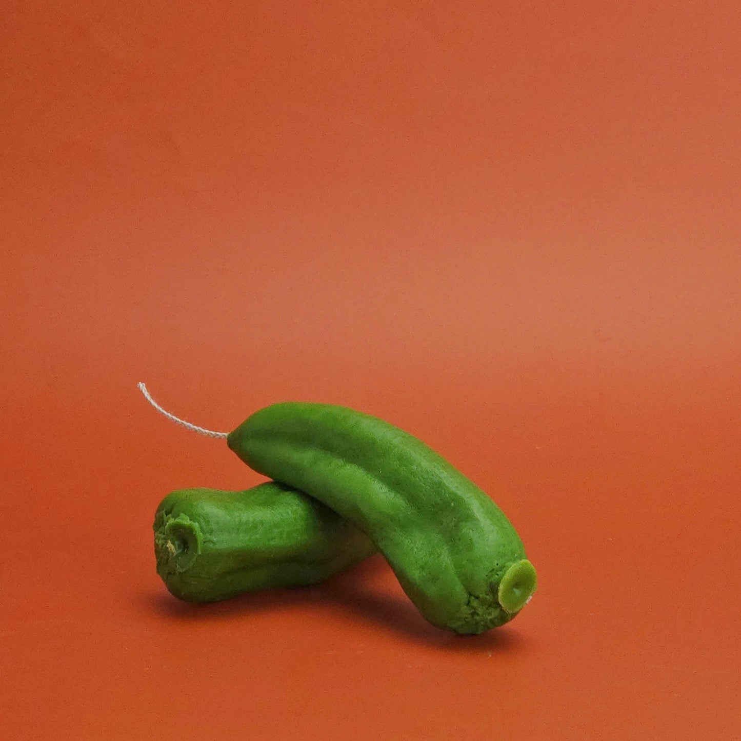 anaheim pepper candle, two green peppers, pillar candle, handmade candle, vegan candle, chili candle, funny candle, pepper shaped candle, food shaped candle, scented candle, pepper candle with wick, soy wax candle, funny gifts, birthday candle gift