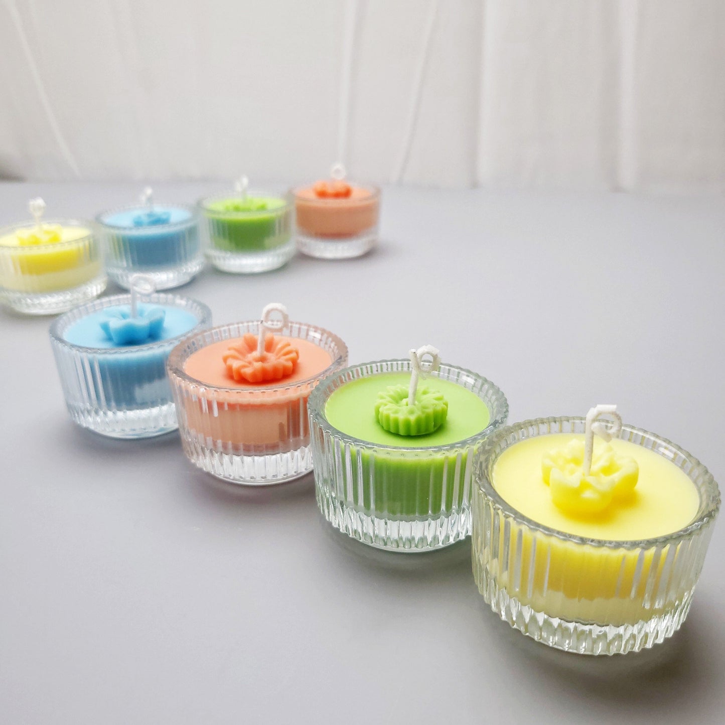 Tea lights candle|spring scents candle sets of 4| hand-pour soy wax candle