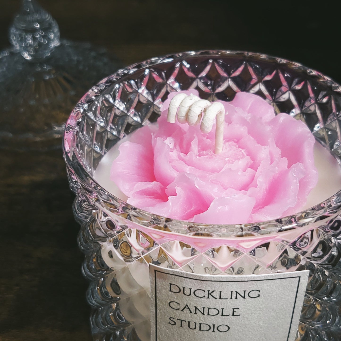 Glass Container floral scented candle |soy wax candle |classic and simple candle | 8oz