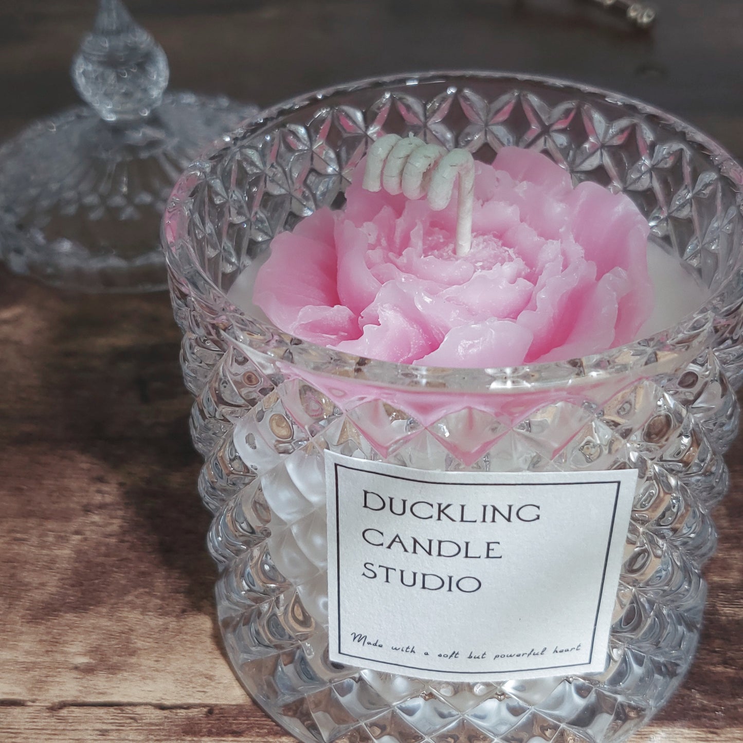 Glass Container floral scented candle |soy wax candle |classic and simple candle | 8oz