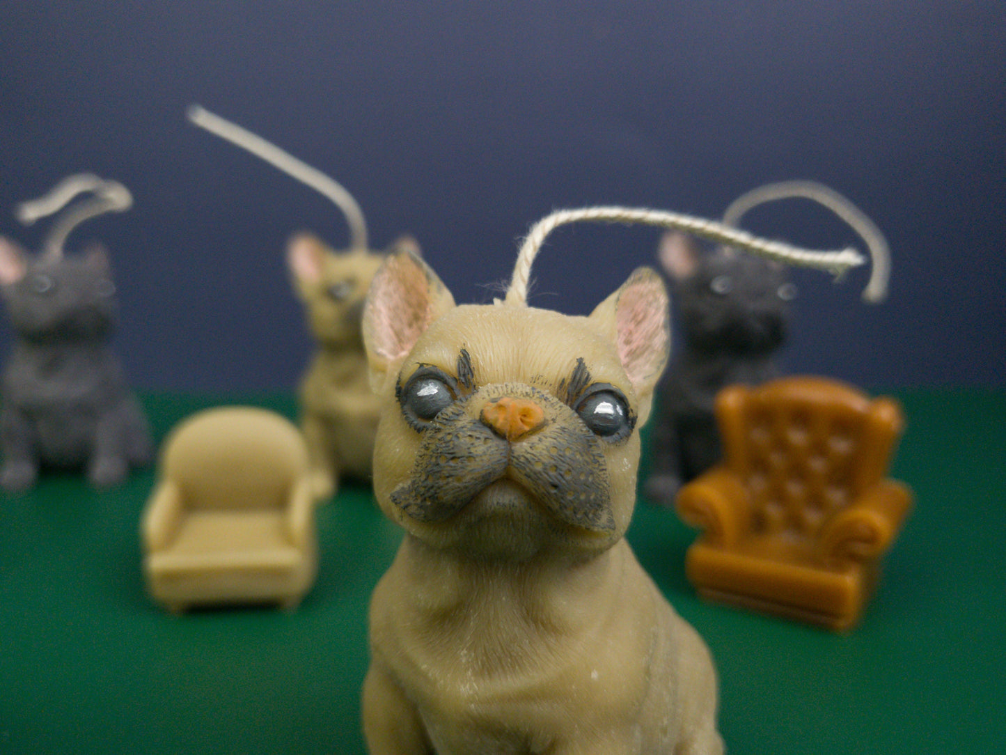 Handmade candle|candle gifts|Frenchie Candle|Scented candle | French Bulldog | dog lover | pillar candle | Frenchie