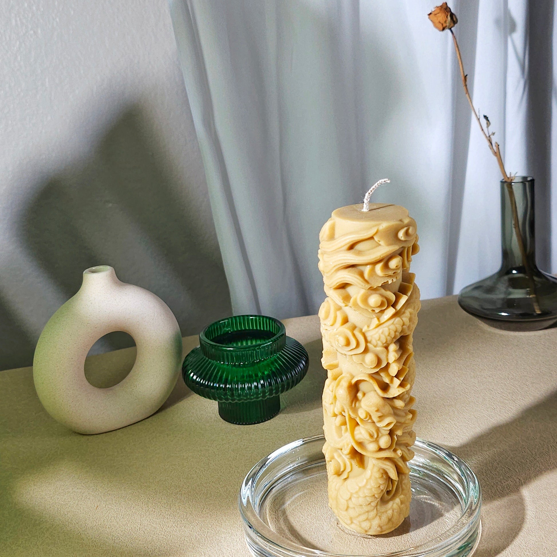 Chinese Dragon Pillar Candle | Dragon Year Gifts | Dragon Candle | Lunar New Year Gifts|