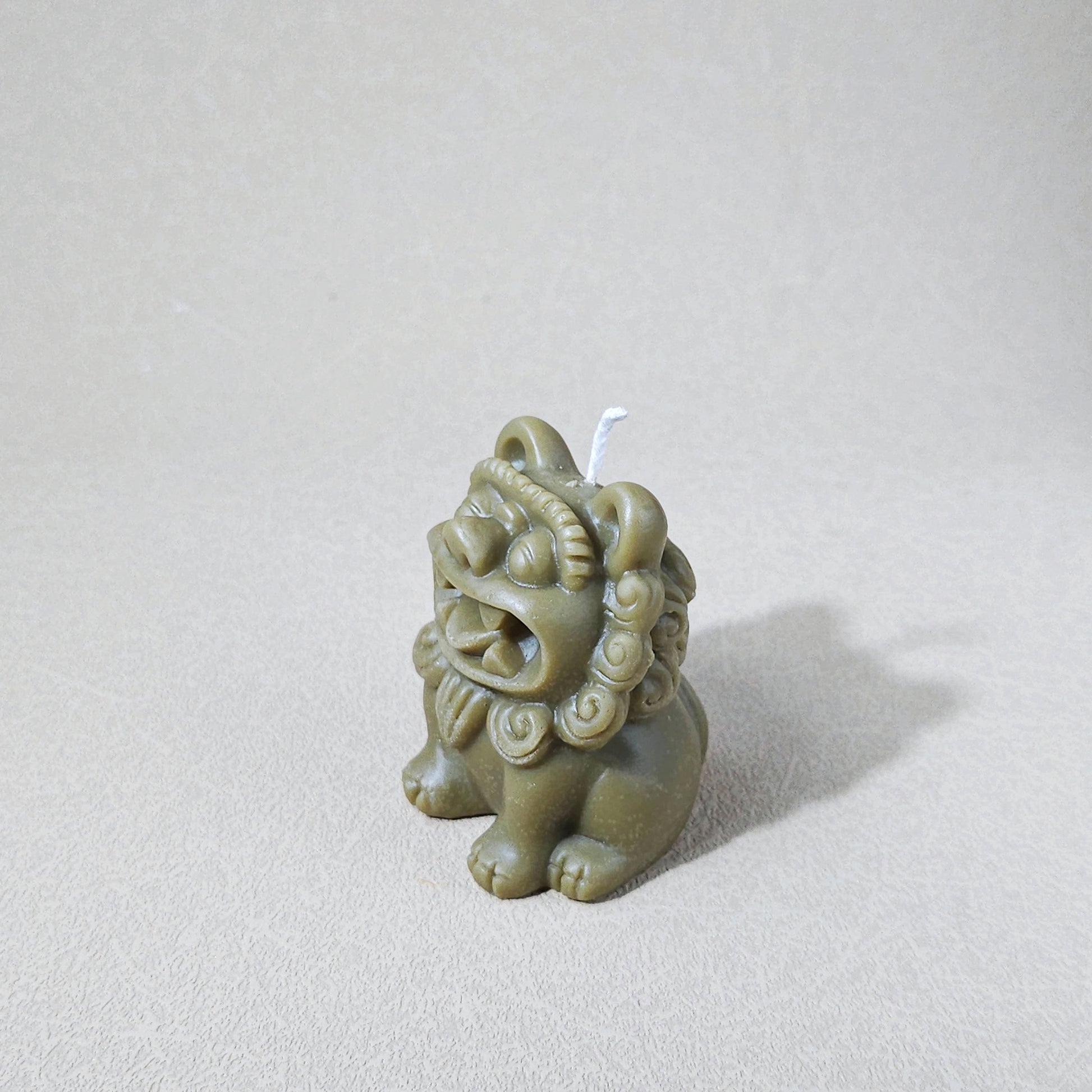 A pair of Cute Lion Guardian of house|Cute stone-like candle| house warming gifts| Chinese style Gifts|New Year Gifts|Protective candle