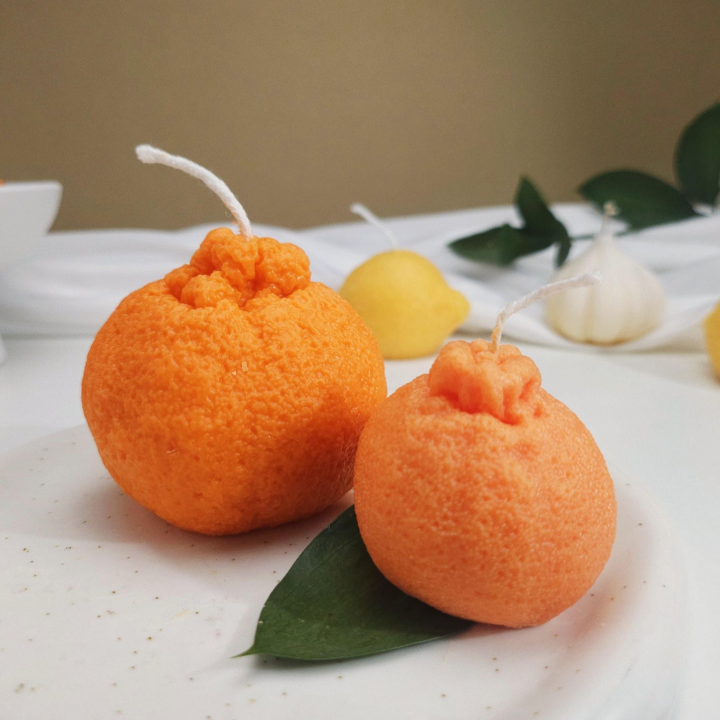 Orange Candle｜ Scented Candle ｜Tangerine | Citrus | Fruit Candle | Fun Candle ｜Imitation Candle｜Candle Gift | Home Decor | Harvest |