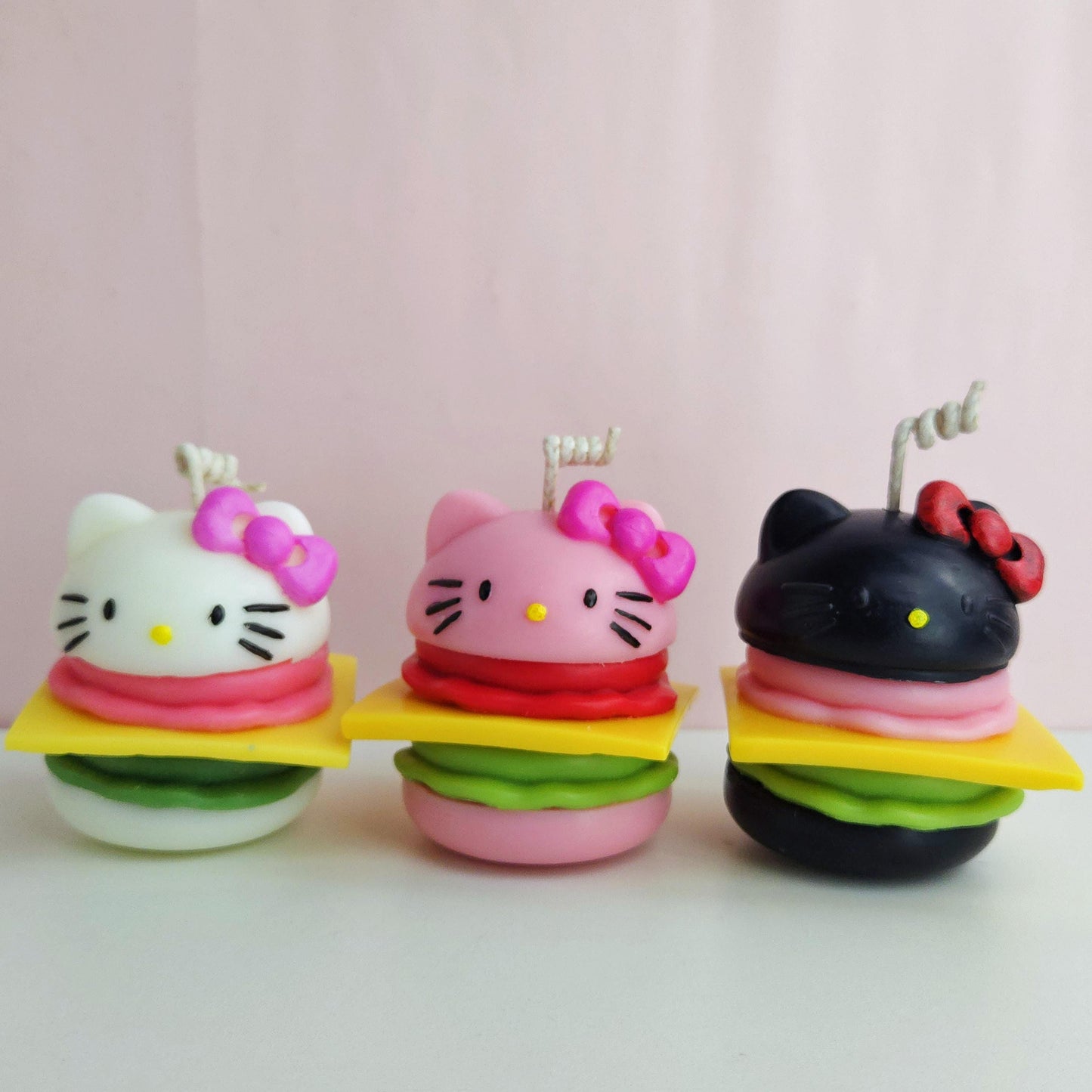 Hello Kitty Inspired Burger Candle| Handmade Candle | Gifts for Friends | Cute Candle | Sanrio Inspired Candle | Funny Candle| Y2K | Kawaii