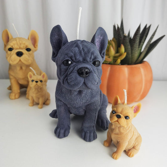 Large French Bulldog Candle | Handmade Candle ｜ Candle Gifts ｜Frenchie｜Scented Candle | French Bulldog | Dog Lover | Pillar Candle |