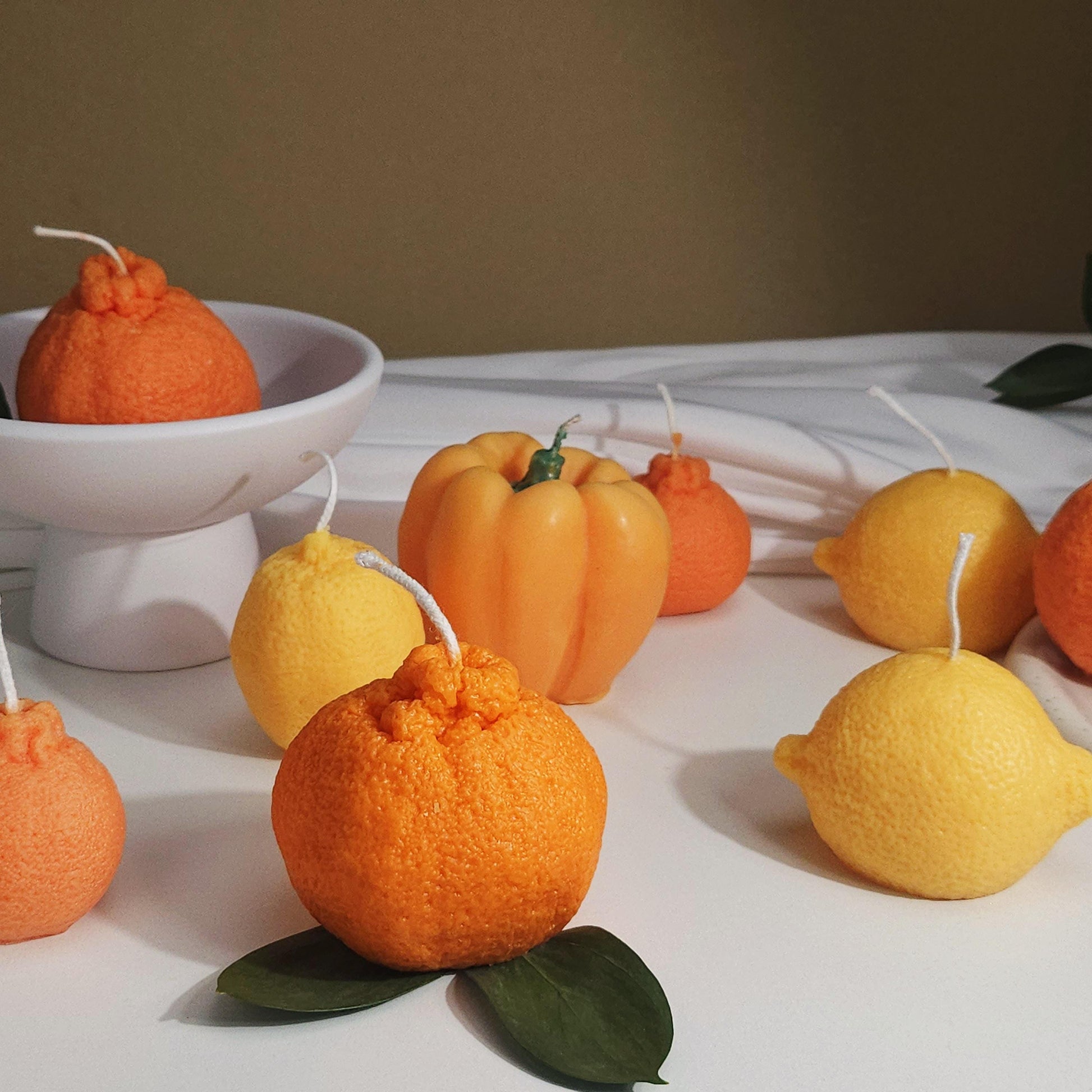 Orange Candle｜ Scented Candle ｜Tangerine | Citrus | Fruit Candle | Fun Candle ｜Imitation Candle｜Candle Gift | Home Decor | Harvest |