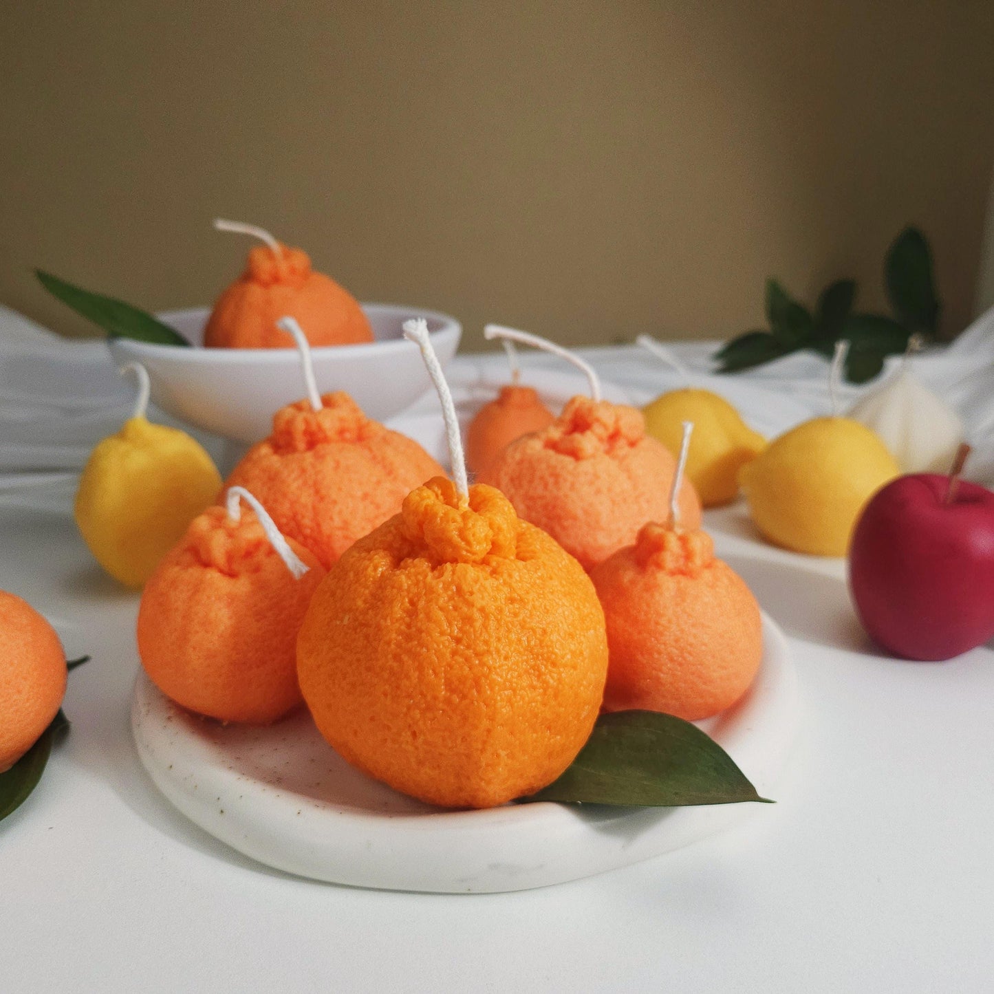 Orange Candle｜ Scented Candle ｜Tangerine | Citrus | Fruit Candle | Fun Candle ｜Imitation Candle｜Candle Gift | Home Decor | Harvest |