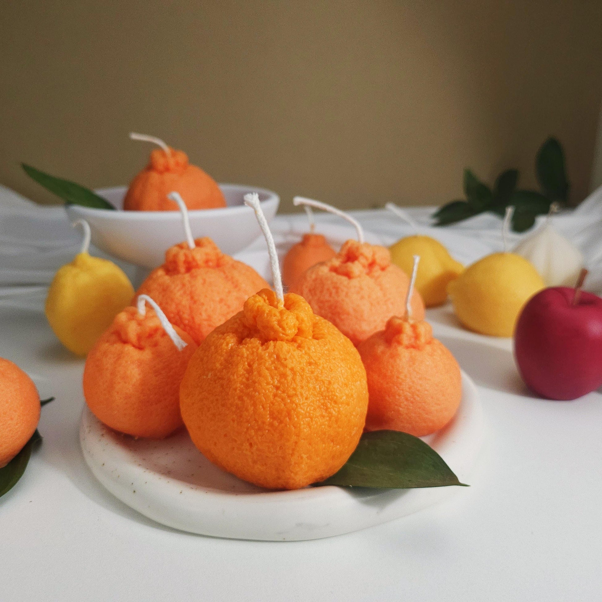 Orange Candle｜ Scented Candle ｜Tangerine | Citrus | Fruit Candle | Fun Candle ｜Imitation Candle｜Candle Gift | Home Decor | Harvest |