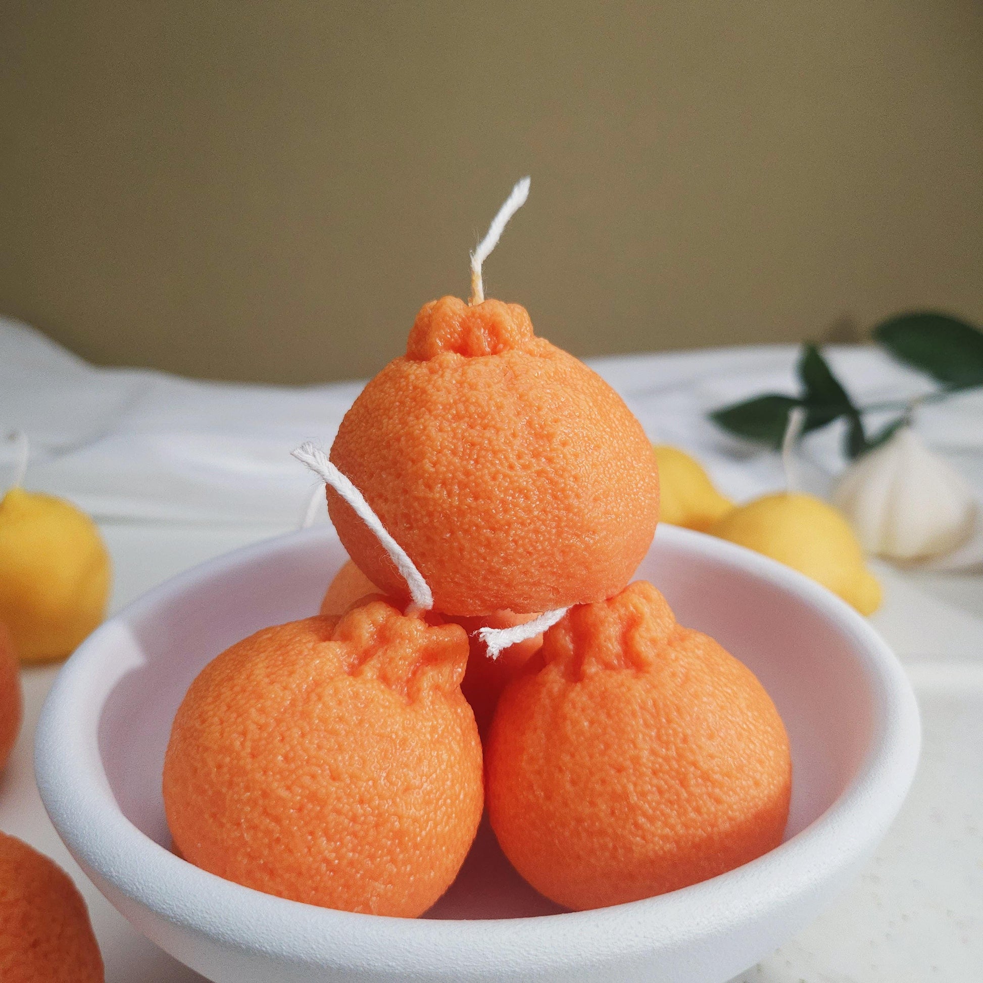 Orange Candle｜ Scented Candle ｜Tangerine | Citrus | Fruit Candle | Fun Candle ｜Imitation Candle｜Candle Gift | Home Decor | Harvest |