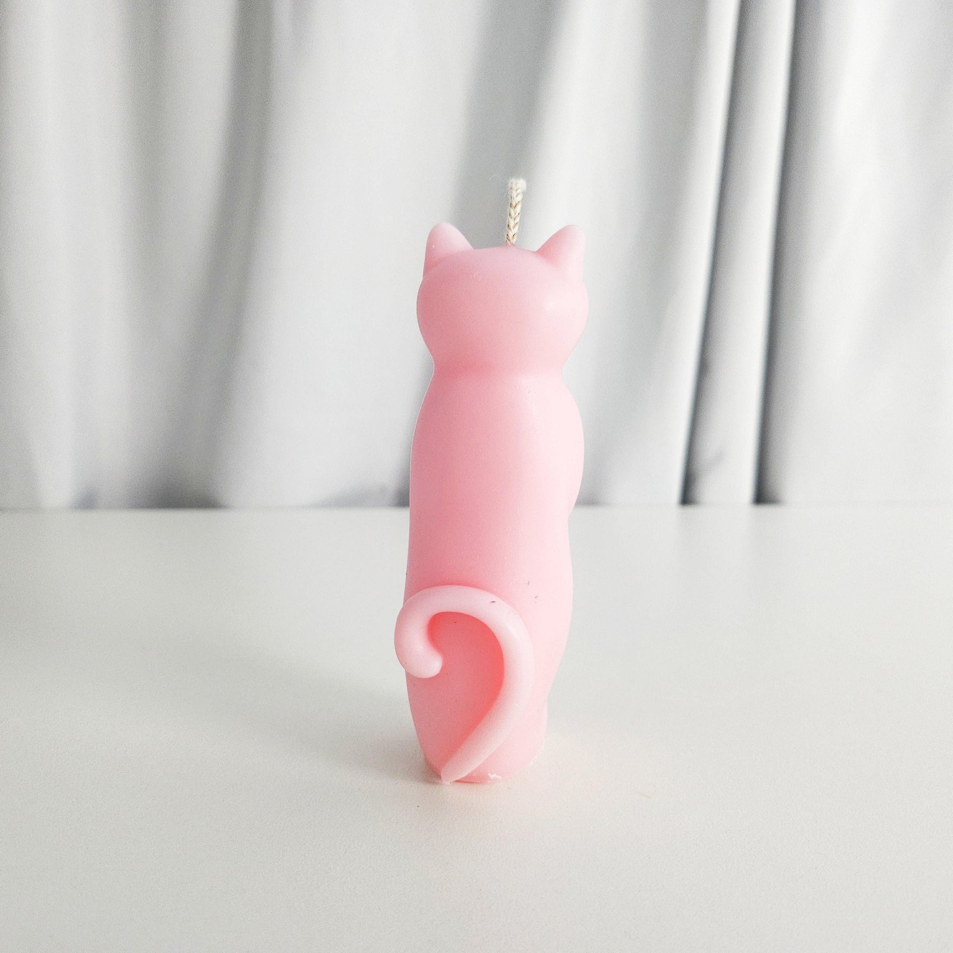 cat candle, pet lover gift, cute gift, cute candle, funny gift, pillar candle, cat lover gift, pastel candle, personalized candle, colorful candle, home decor, standing cat, match cat, scented candle, gift for her, US crafted, handmade gift, soy wax