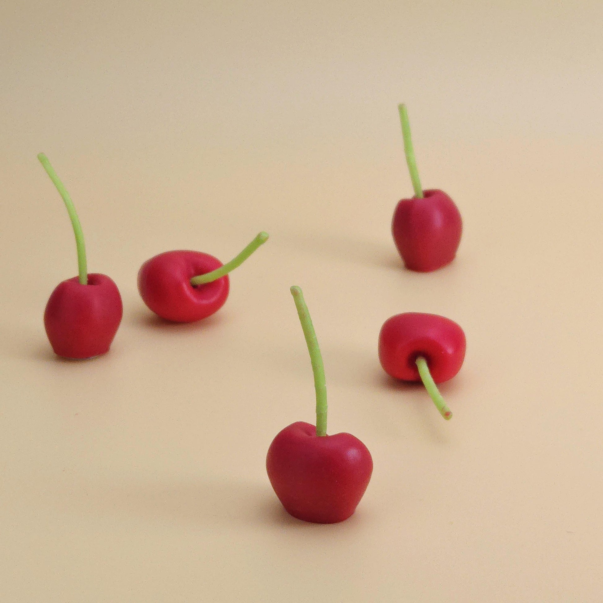 cherry candles, cherry-shaped candles, birthday cake toppers, birthday candles, scented cherry candles, basket of cherry candles, handmade candles, scented soy wax for gifts and decoration, home decor, cherry candle set, gift set, unique candle