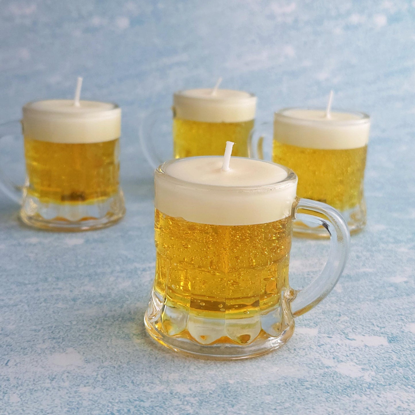 Scented Beer Candle in Shot Glass｜Realistic Gel Wax Beer Mug Candle｜Reusable Glass Candle | Funny Gift for Him | Party Favor | Bar Decor
