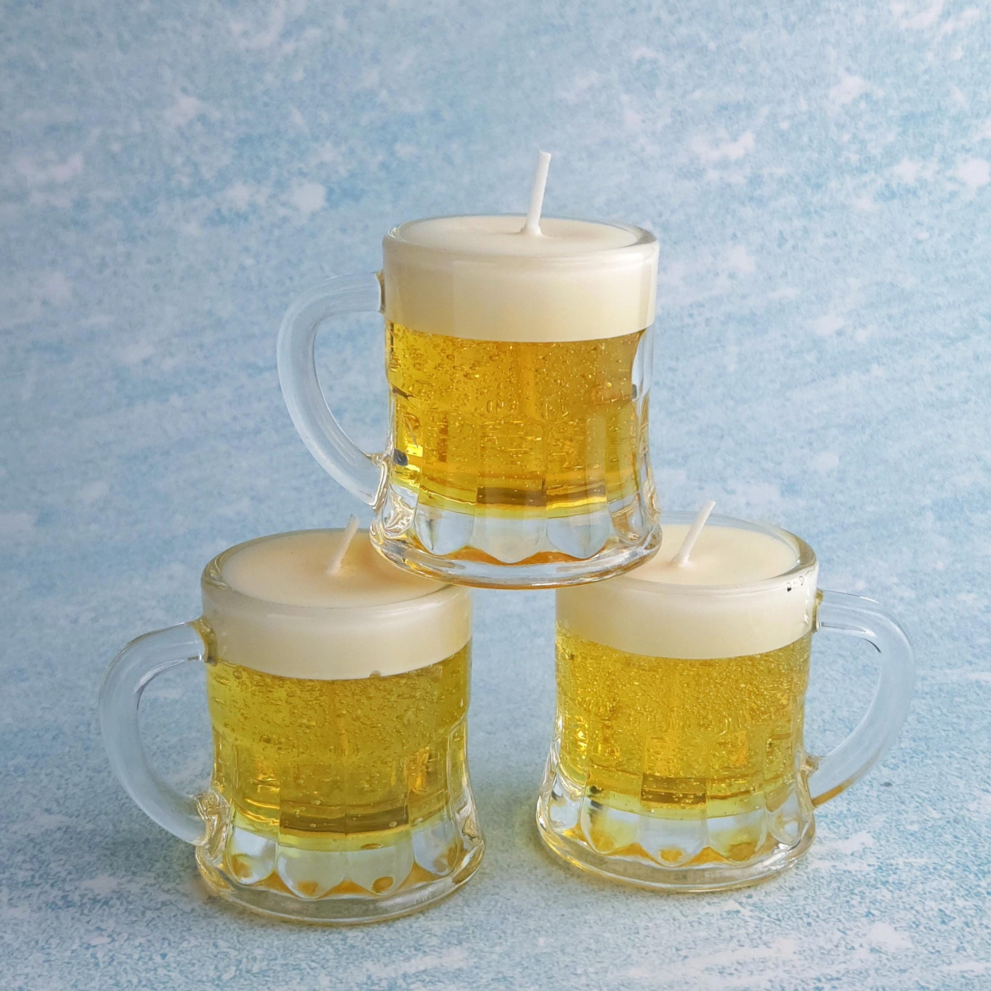 Scented Beer Candle in Shot Glass｜Realistic Gel Wax Beer Mug Candle｜Reusable Glass Candle | Funny Gift for Him | Party Favor | Bar Decor
