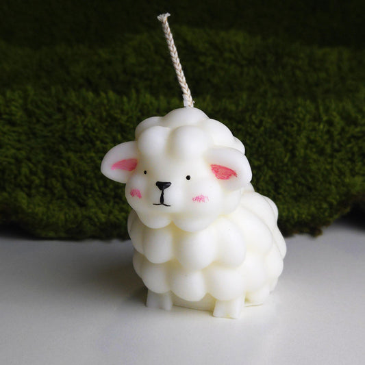 Cartoon Sheep Candle｜Handmade Soy Wax | Animal Candle | Scented Candle | Cute Gift | Kawaii Home Decor |