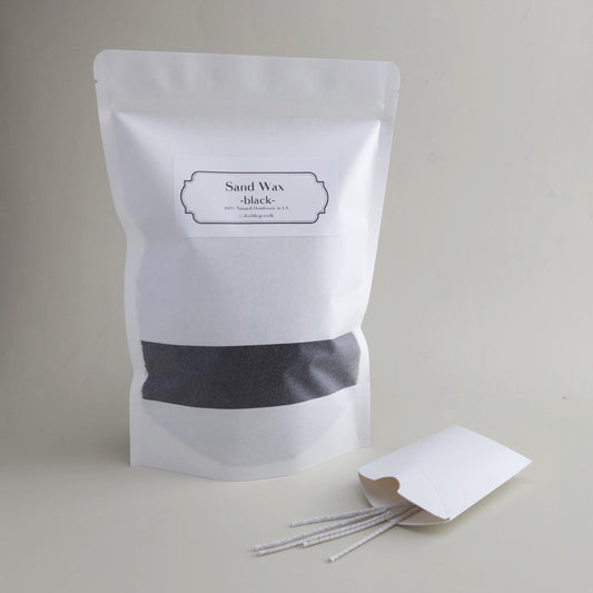 Sand Wax DIY Candle Kit | Scented Sand Wax Black Sand Wax| Eco-Friendly Scented Candle Making Kit | 100 %Natural Wax 18oz with 5Wicks