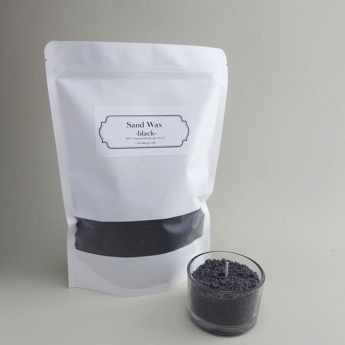 Sand Wax DIY Candle Kit | Scented Sand Wax Black Sand Wax| Eco-Friendly Scented Candle Making Kit | 100 %Natural Wax 18oz with 5Wicks