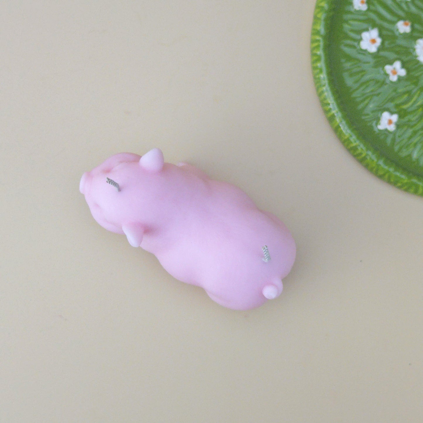 Handmade Pink Pig Soy Candle: Lucky Piggy Gift