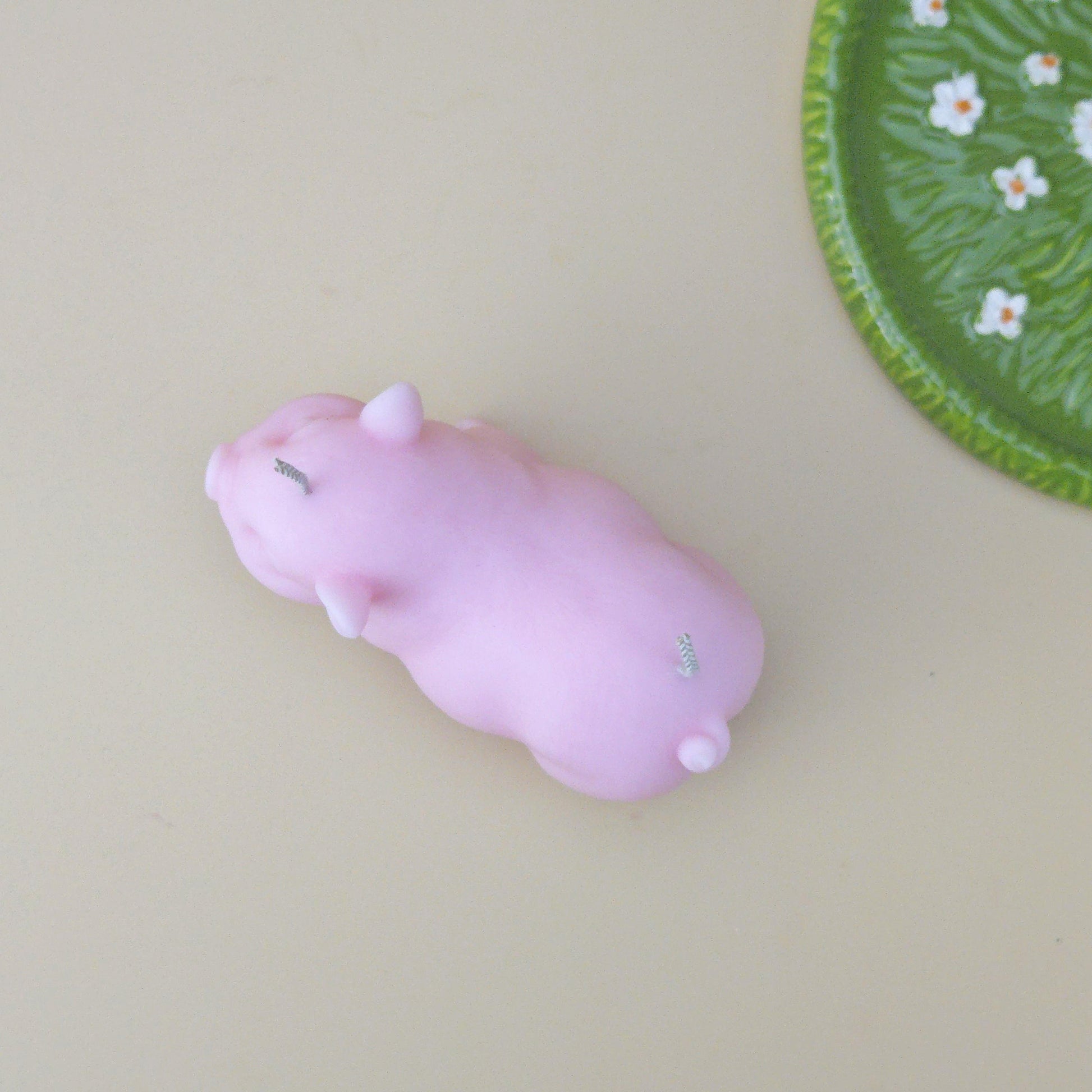 Handmade Pink Pig Soy Candle: Lucky Piggy Gift