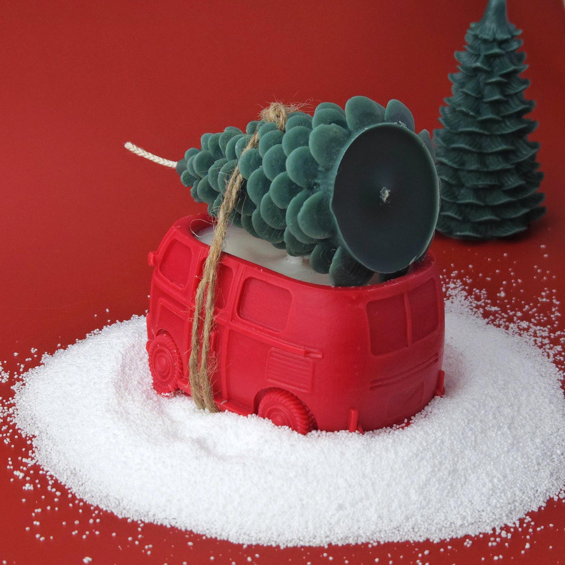 Vintage Car Christmas Tree Candle Set | Detachable Soy Wax Holiday Decor
