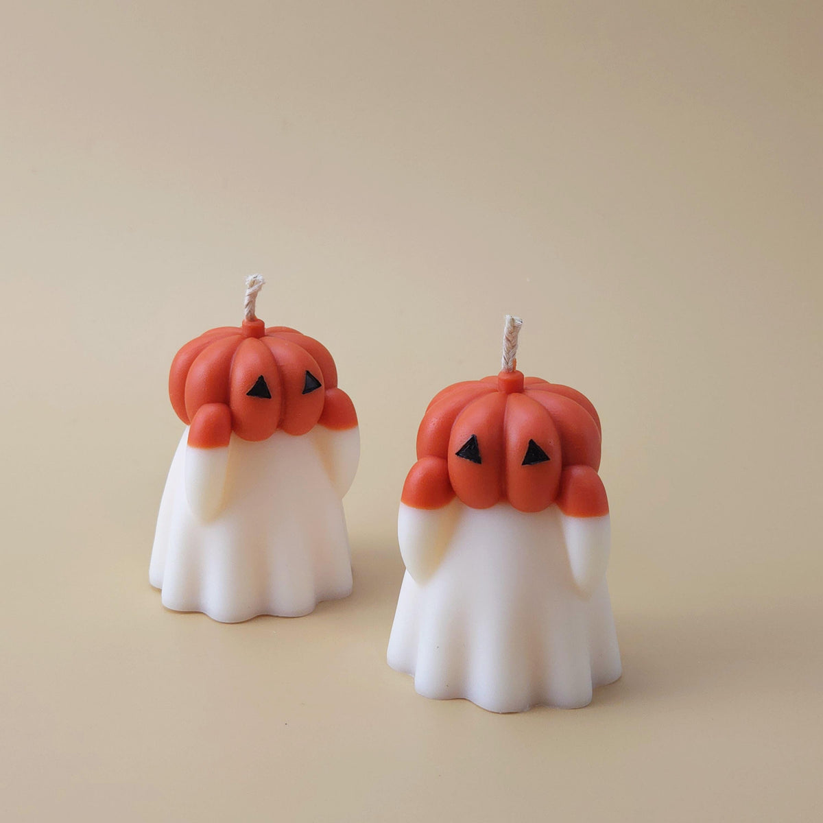 Pumpkin Ghost Candle or Set of 3