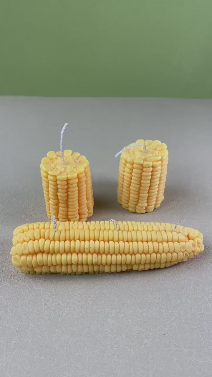 Corn Candle｜Vege Candle ｜Fun candle｜Imitation candle｜Candle gift ｜yellow corn ｜Harvest