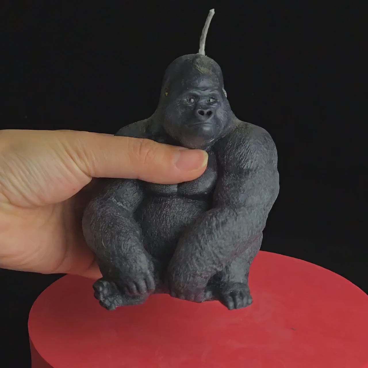 Gorilla Candle  | Silly Candle | Black Gorilla Soy wax Candle | Handmade Cool Candle | Black Candle | Animal Lover Decor | Jungle Vibe Gift