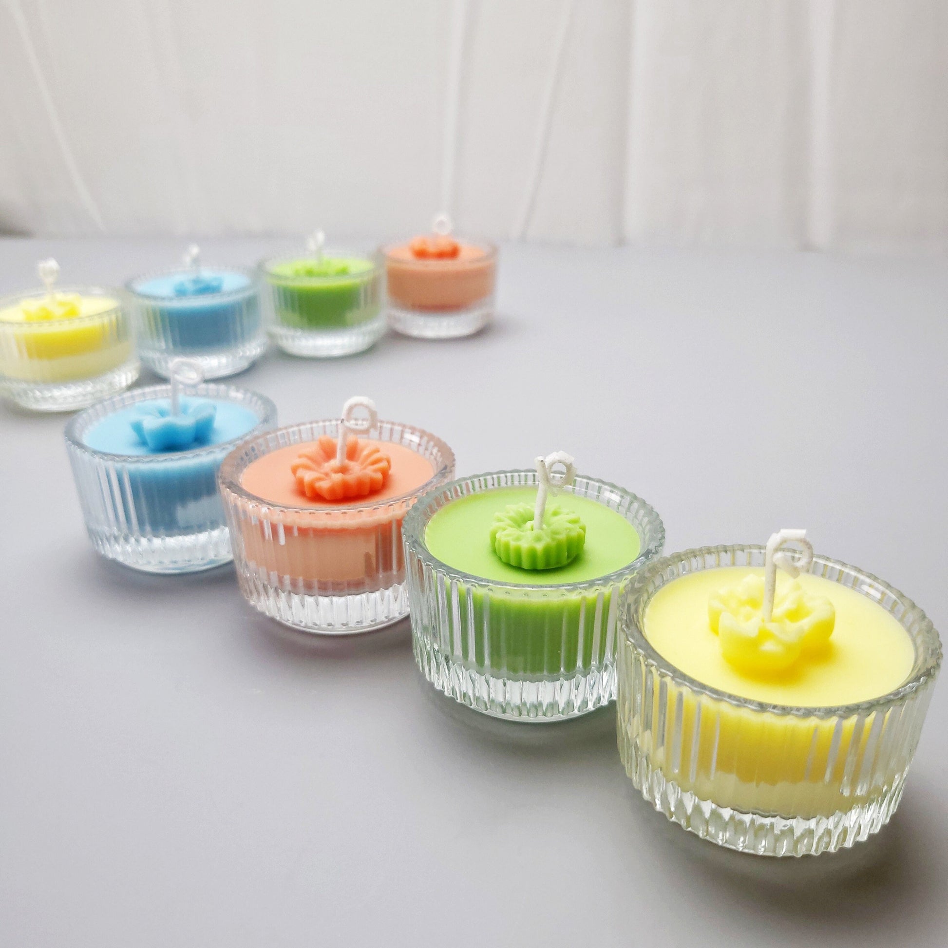 Tea lights candle｜spring scents candle sets of 4| hand-pour soy wax candle