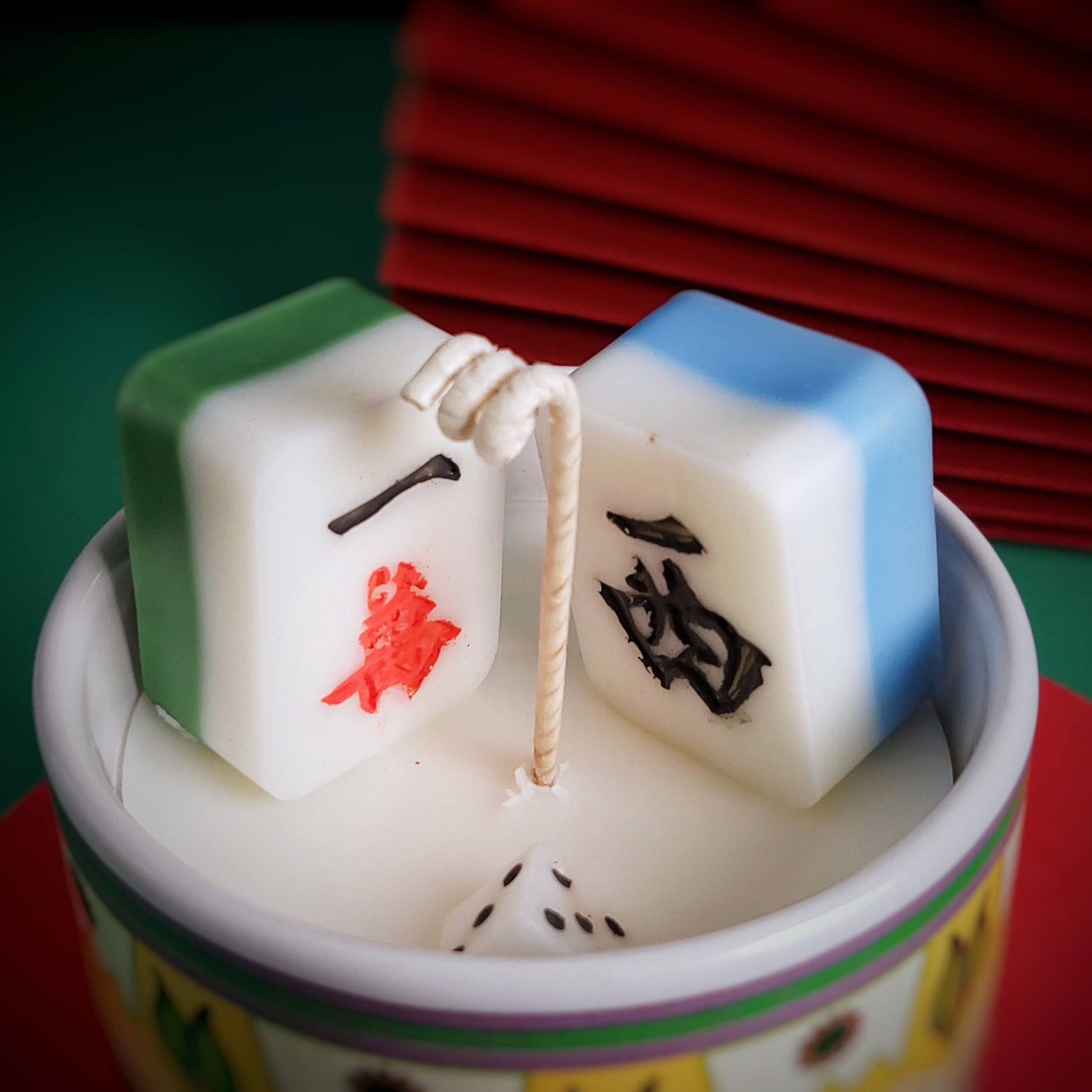 Luck Mahjong handmade candle ｜ soy container candle 8oz | Scented candle | Mahjong | good fortune candle | Chinese traditional candle gift